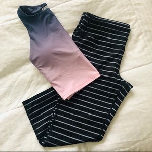 Athleta 3/4 leggings and Forever 21 Top.